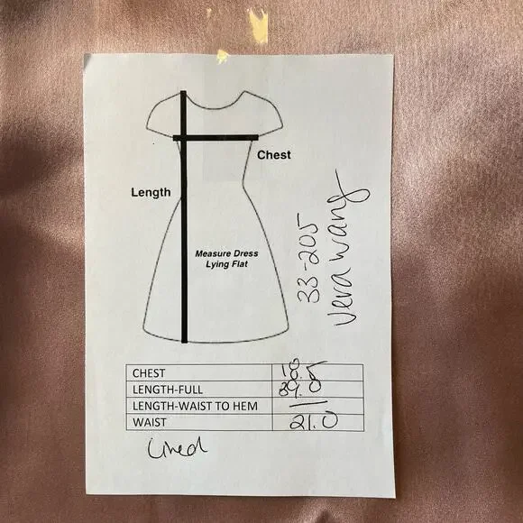 VERA WANG SATIN DRESS DESIGNER PARTY COCKTAIL EVENT HOLIDAY GOWN SMALL 4 38 - Picture 10 of 11